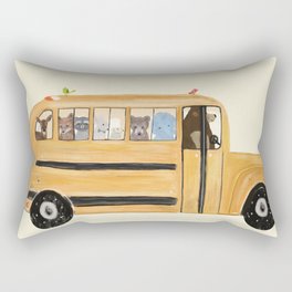 little yellow bus Rectangular Pillow