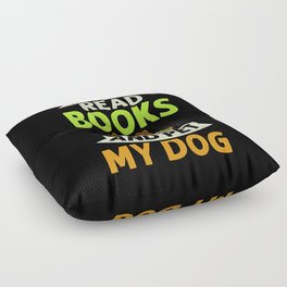 Book Dog Reading Bookworm Librarian Reader Floor Pillow