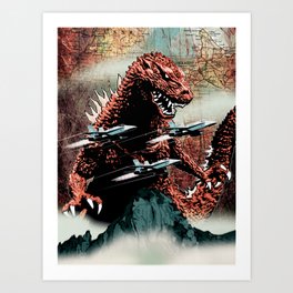 Godzilla Cover Art G-Fan Magazine Art Print
