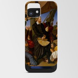 Columbus Discovers the Shores of America, 1846 by Christian Ruben iPhone Card Case