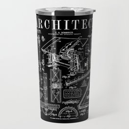 Architect Architecture Student Tools Vintage Patent Print Travel Mug