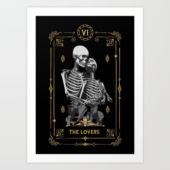 The Lovers VI Tarot Card Kunstdrucke The Lovers VI Tarot Card Kunstdrucke