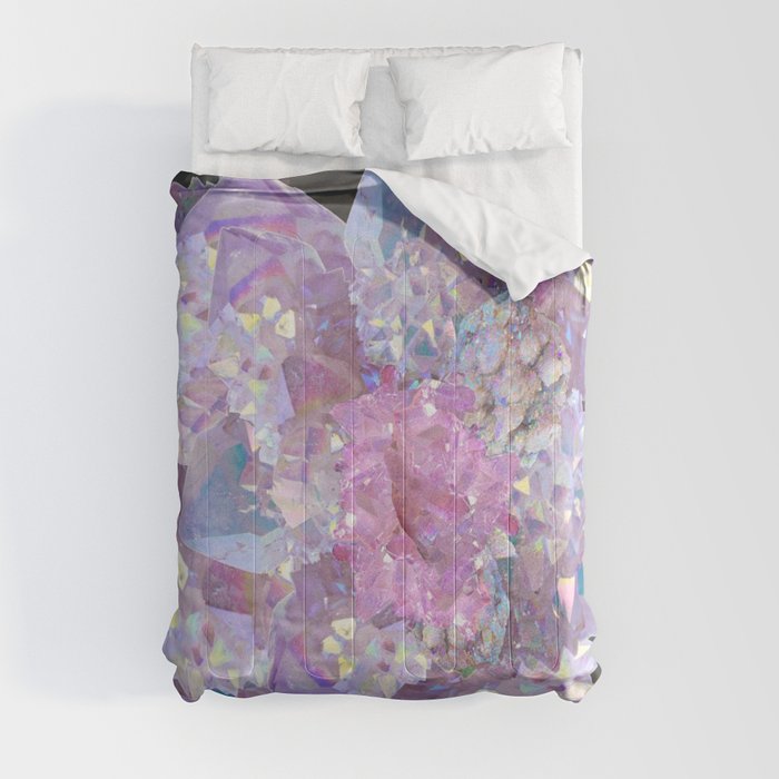 ROSE & PURPLE QUARTZ CRYSTALS MINERAL SPECIMEN Comforter