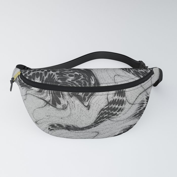 Black Wave Grunge Fanny Pack