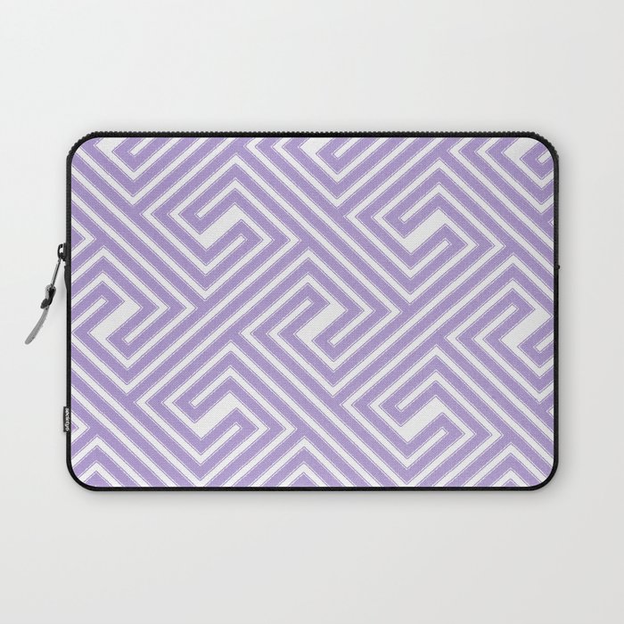 Abstract modern geometrical ultraviolet white key pattern Laptop Sleeve