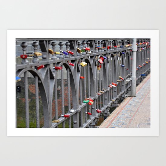 Lovers' padlocks Art Print
