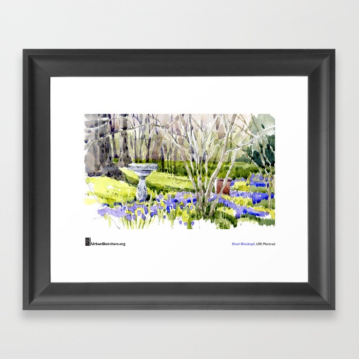 Shari Blaukopf, “Blue Lawn” Framed Art Print