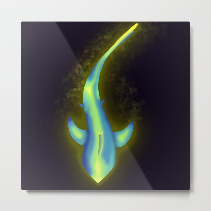 Glowing Shark Metal Print