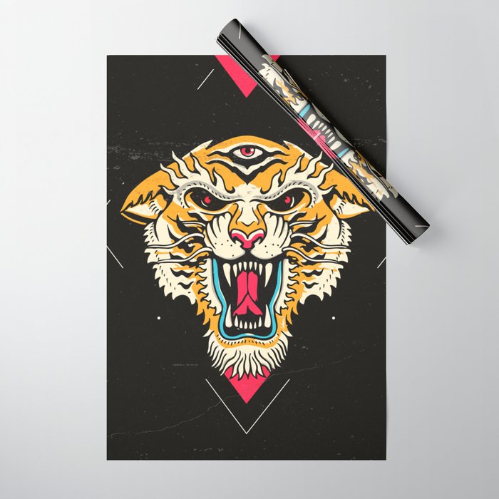Tiger 3 Eyes Wrapping Paper