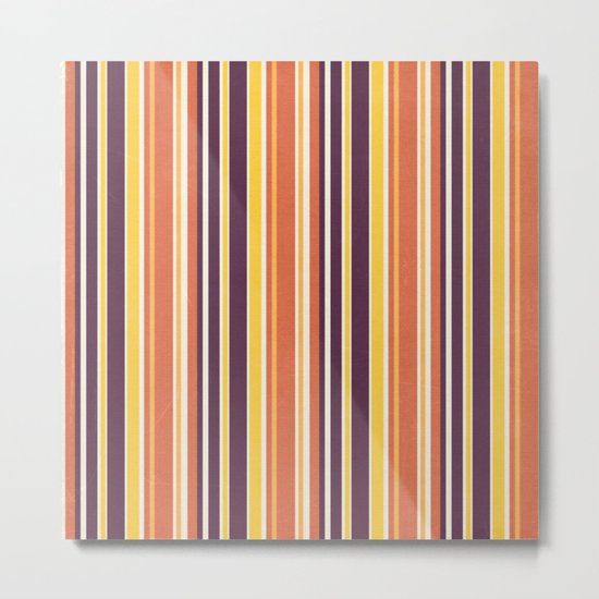 Happy Vertical LInes Metal Print