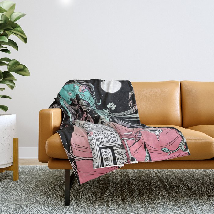 Life is Invading My Space Throw Blanket