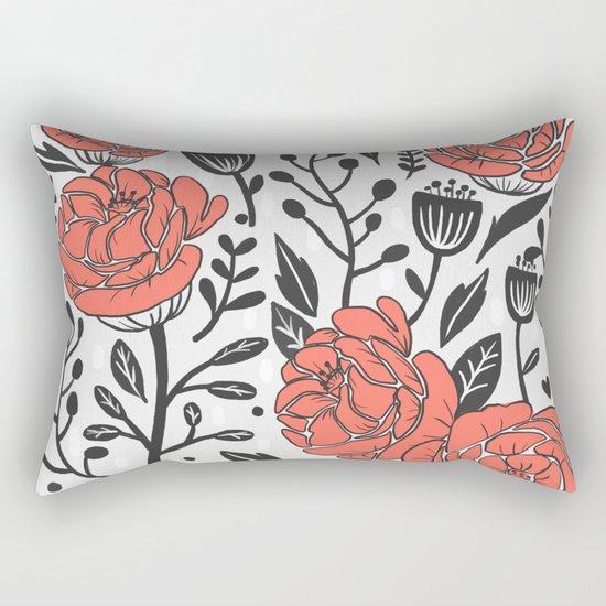 Orange Garden Rectangular Pillow