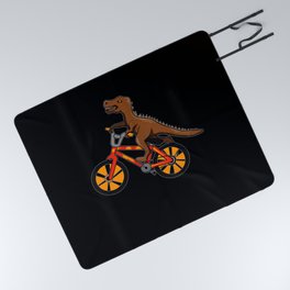 BMX Bicycle T-Rex Dino Tyrannosaurus Bike Motocross Kids  Picnic Blanket