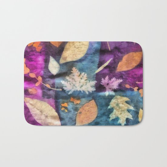 Colorful fallen leaves abstract Bath Mat