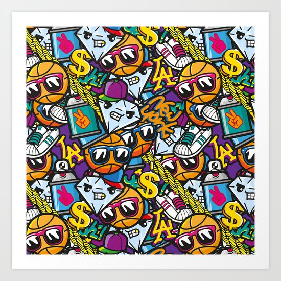 From NY to LA Art Print