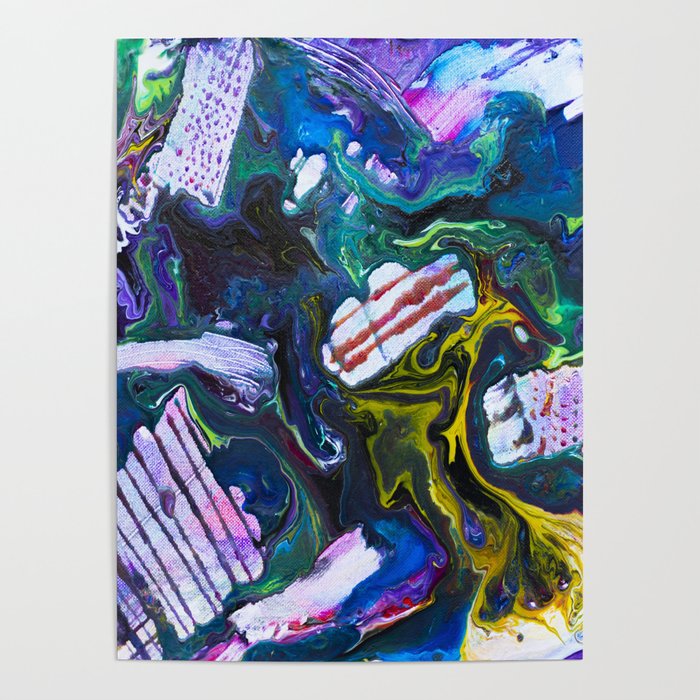 Colorful Abstract Pour Poster