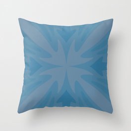 Radial Arrows Blue Throw Pillow