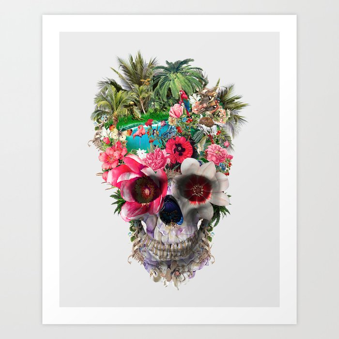 Summer Skull Iv Art Print By Rizapeker Society6