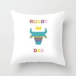Rugby Dad Throw Pillow