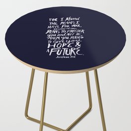 Jeremiah 29: 11 x Navy Side Table