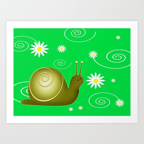 Little Snail Art Print
