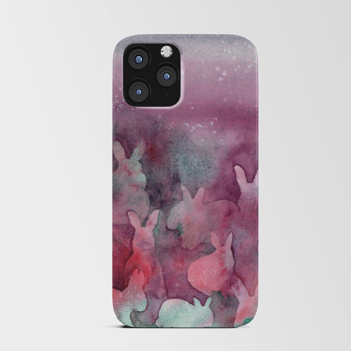 Hare watercolor painting iPhone Card Case