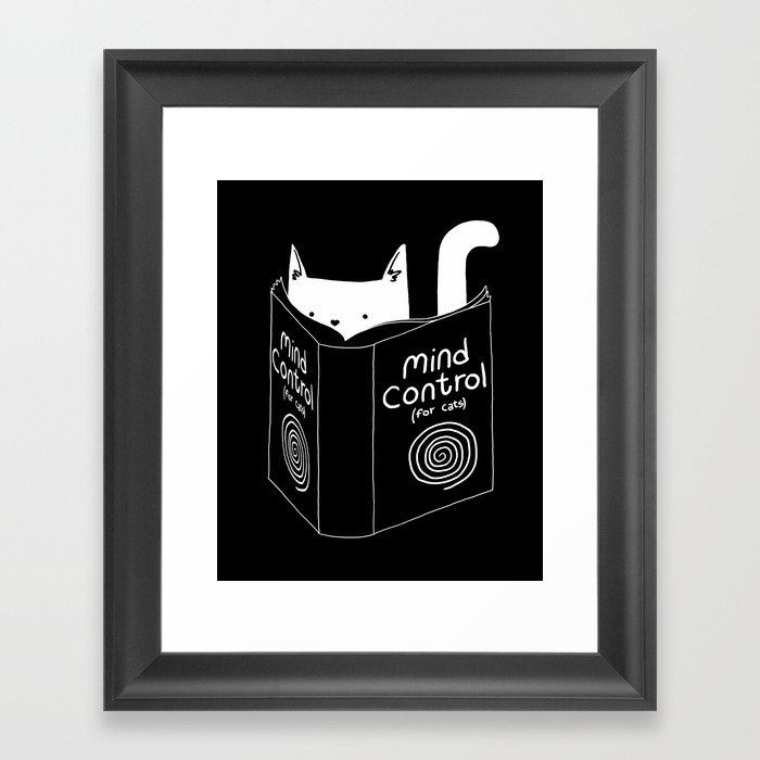 Mind Control 4 Cats Framed Art Print