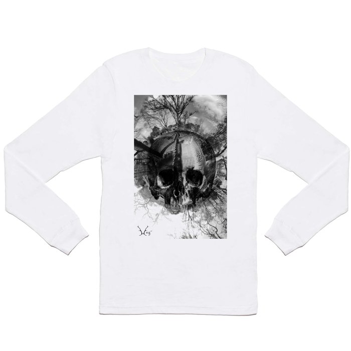 SKULL IN PLANET PROJECT SEMPIONE PARK, MILANO, ARTWORK 2012  Long Sleeve T Shirt