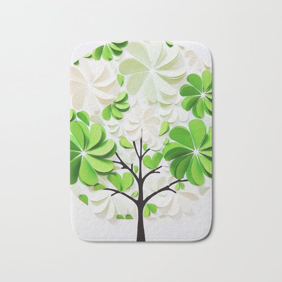 Green tree Bath Mat