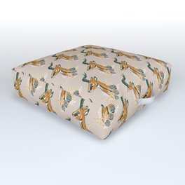Gazelle - Spring Beige and Green Outdoor Floor Cushion