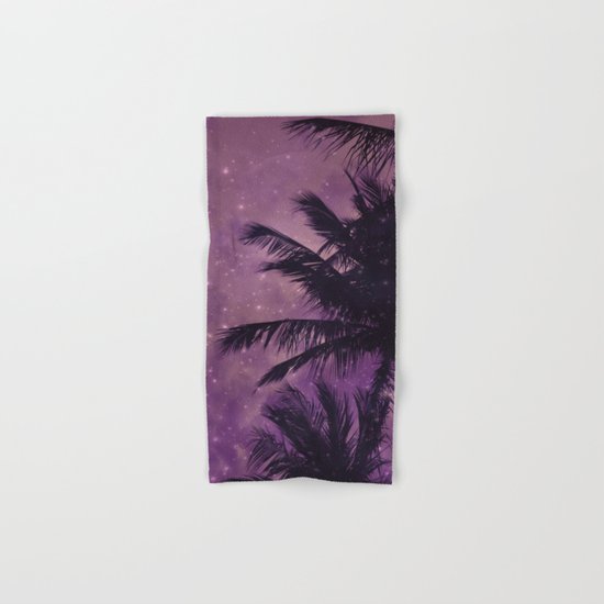 Purple Sky Palm Hand & Bath Towel