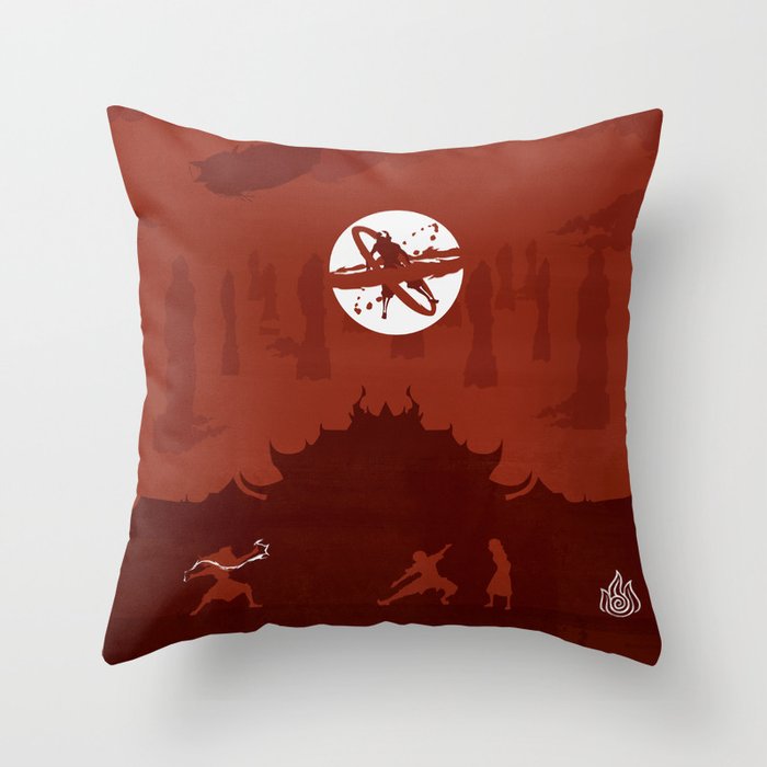 Avatar Book Fire - Version 2 Throw Pillow