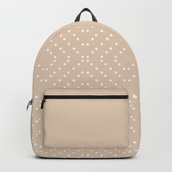 Geometric dots on nude Backpack   |   society6.com