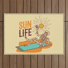 Sun Life | Summer Skull  Outdoor Rug