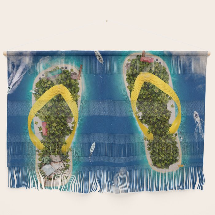 Flip Flop Islands Wall Hanging By Daveloblaw - Large Flip Flop Wall Art Flip Flop Islands Wall Hanging By Daveloblaw - Large Flip Flop Wall Art