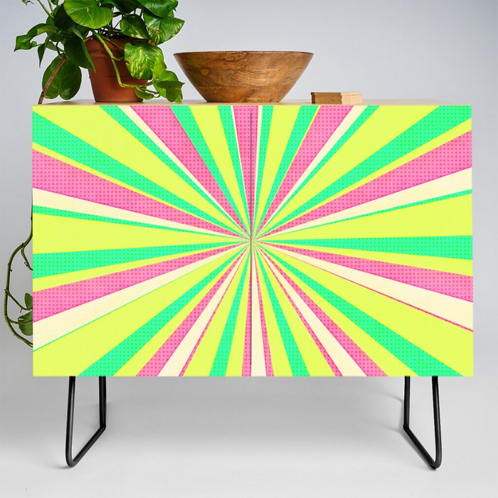 Cartoon green and pink Credenza