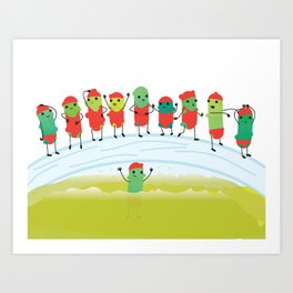 Cucumbers to Pickles Art Print