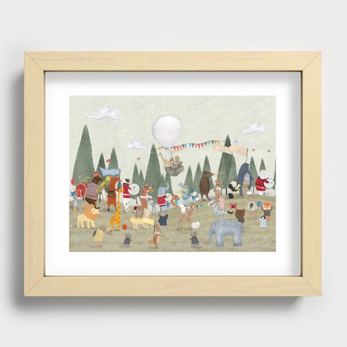 the great parade Recessed Framed Print