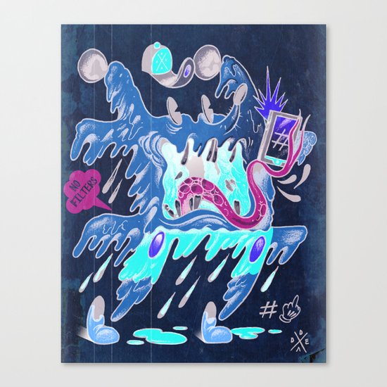 Hashtag My Ass (work for Society6 NO. 26 Zine, ASSIGNED CHARACTER: #) Canvas Print