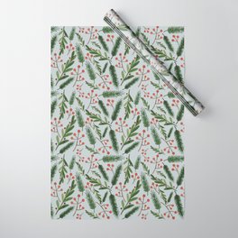 Christmas Branch Pattern Wrapping Paper