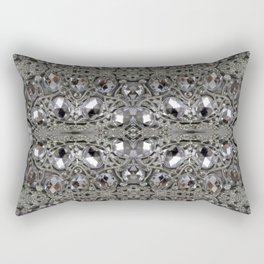 girly chic glitter sparkle rhinestone silver crystal Rectangular Pillow