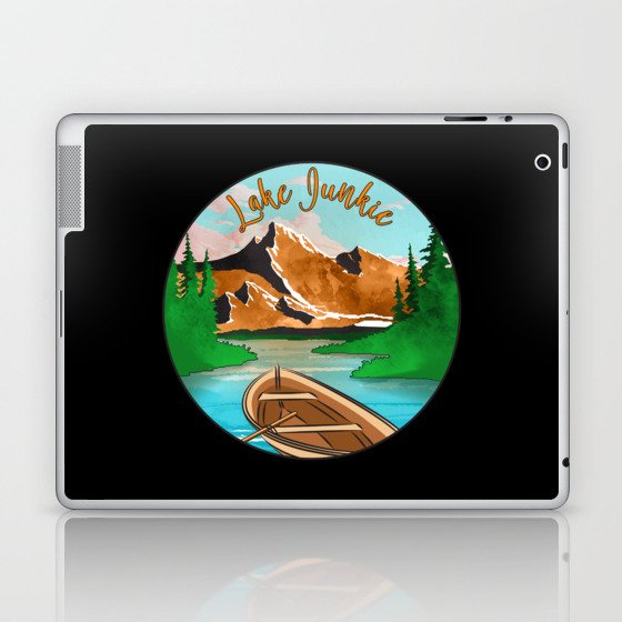 Lake Junkies Canoe Graphic Design Laptop & iPad Skin