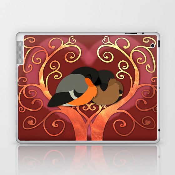 Valentine Bullfinches Laptop & iPad Skin