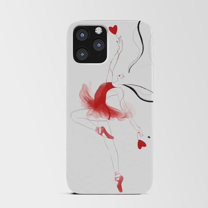 Ballerina In Red iPhone Card Case