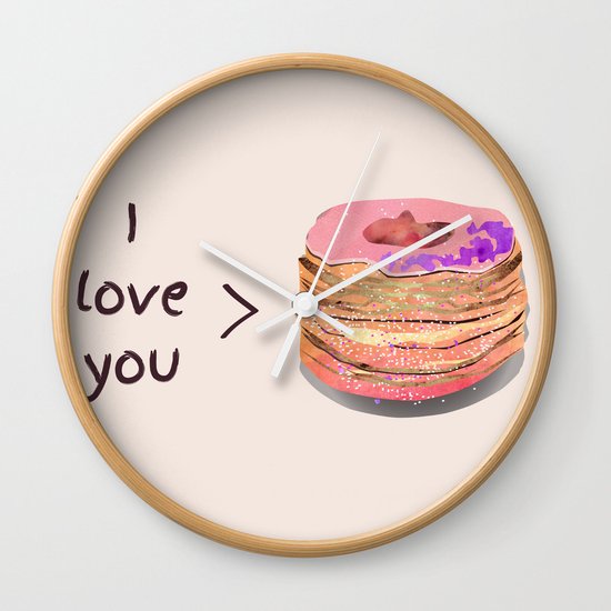 I love you more than cronuts Wall Clock