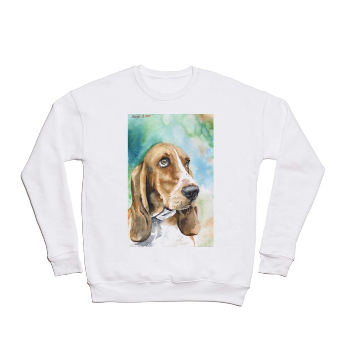 Bassett Hound Watercolor | Pillow Cover | Dogs | Home Decor | Custom Dog Pillow | Dog Mom | Hound Crewneck Sweatshirt