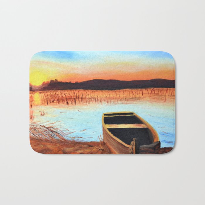 Sunset over the Marshes Bath Mat