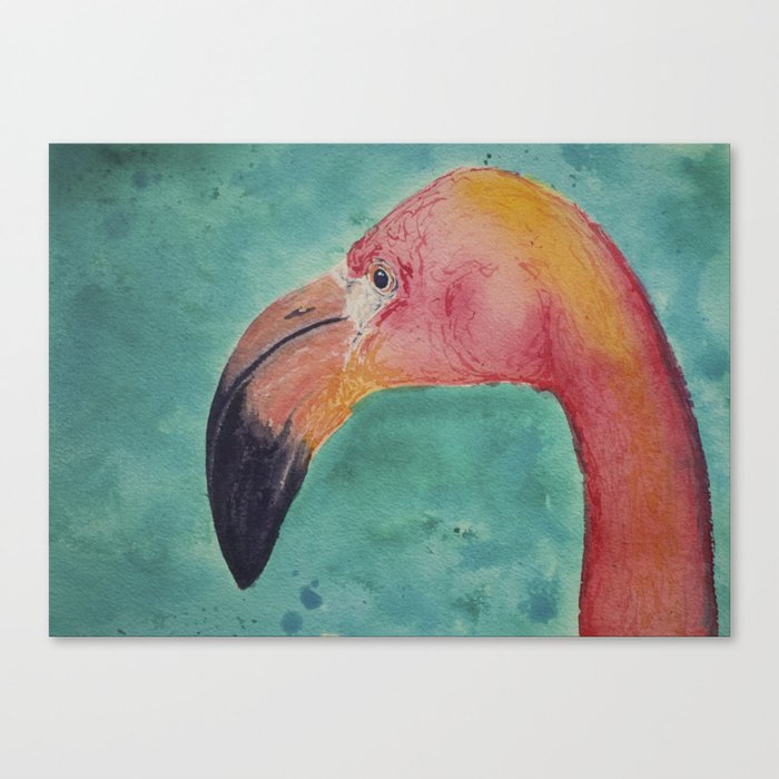 Flamingo Head Canvas Print By Ctompkins Society6