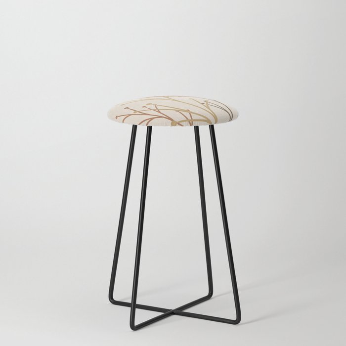 Rustic Minimalist Dried Florals Counter Stool