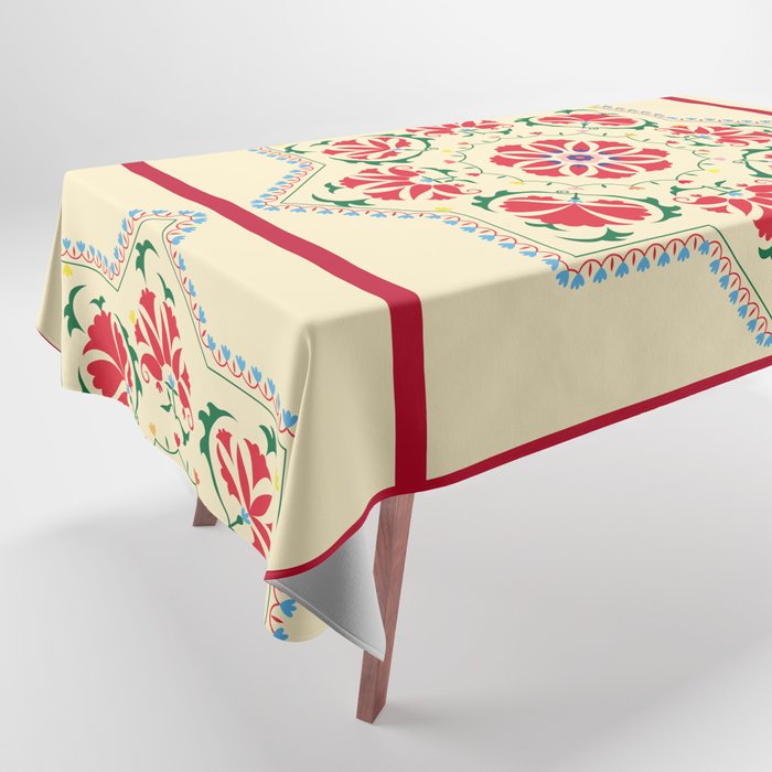 Uzbek ethnic vintage ornament suzani Tablecloth